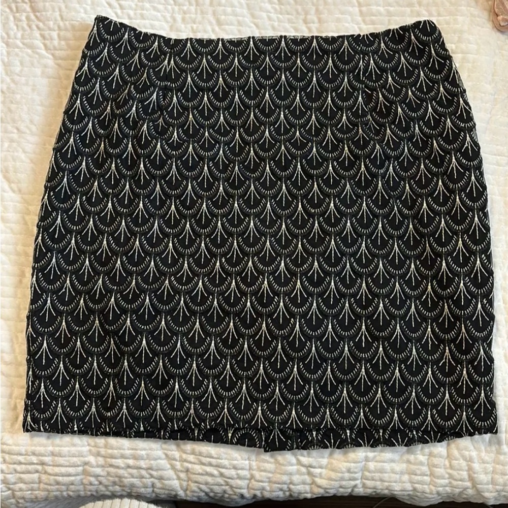 embroidered mini skirt